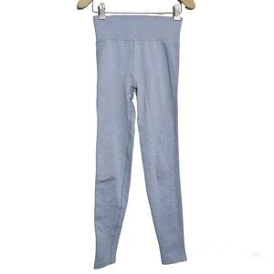 Gymshark Light‎ Gray Compression High Waisted Leggings Full Length Exercise